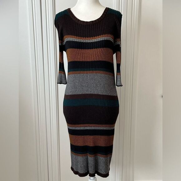 Sanctuary Veronique Striped Knit Sweater Dress Size L - Picture 1 of 6